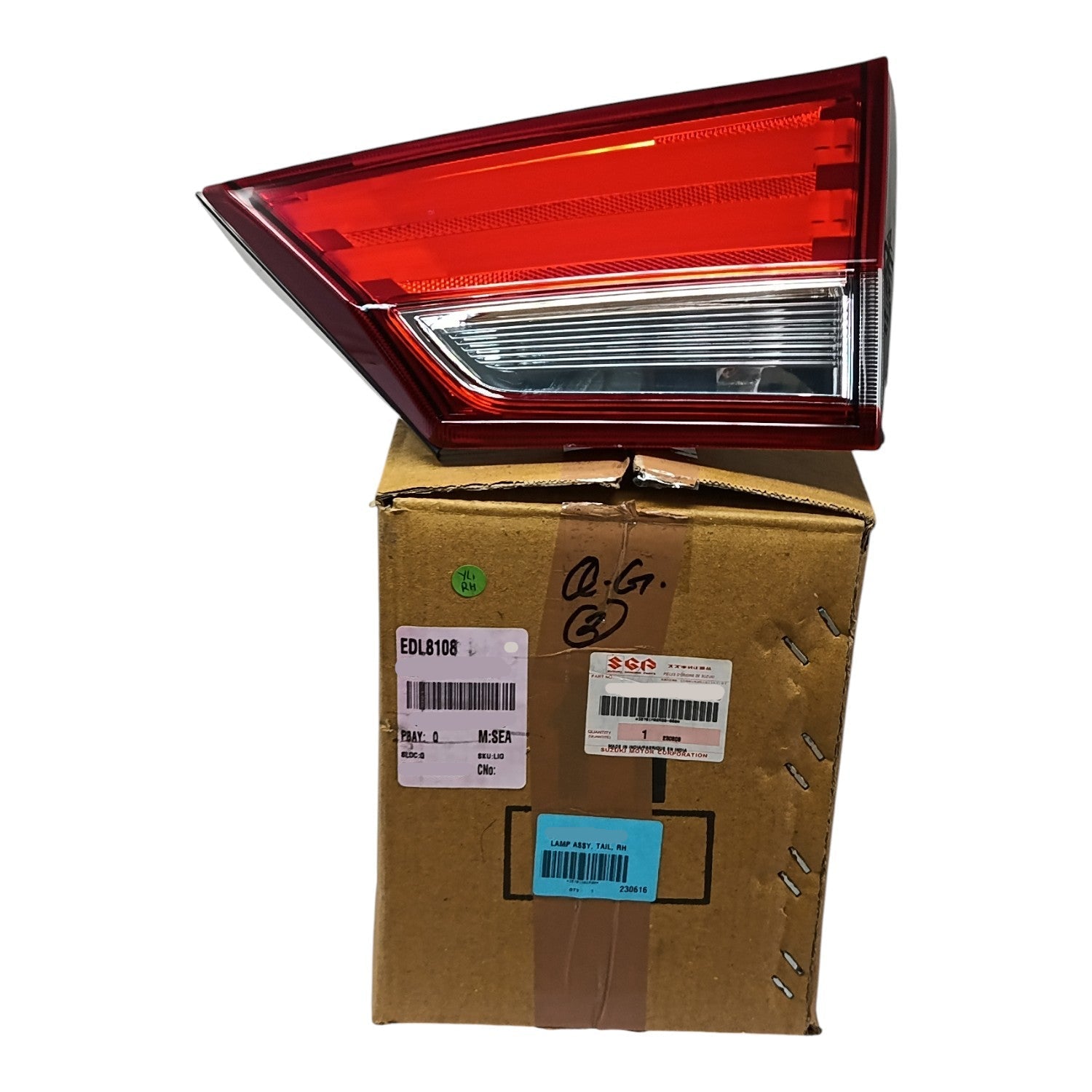 CONTENIDO DE CAJA DEL FARO TRASERO DERECHO SUZUKI CIAZ 2018 2024 OEM