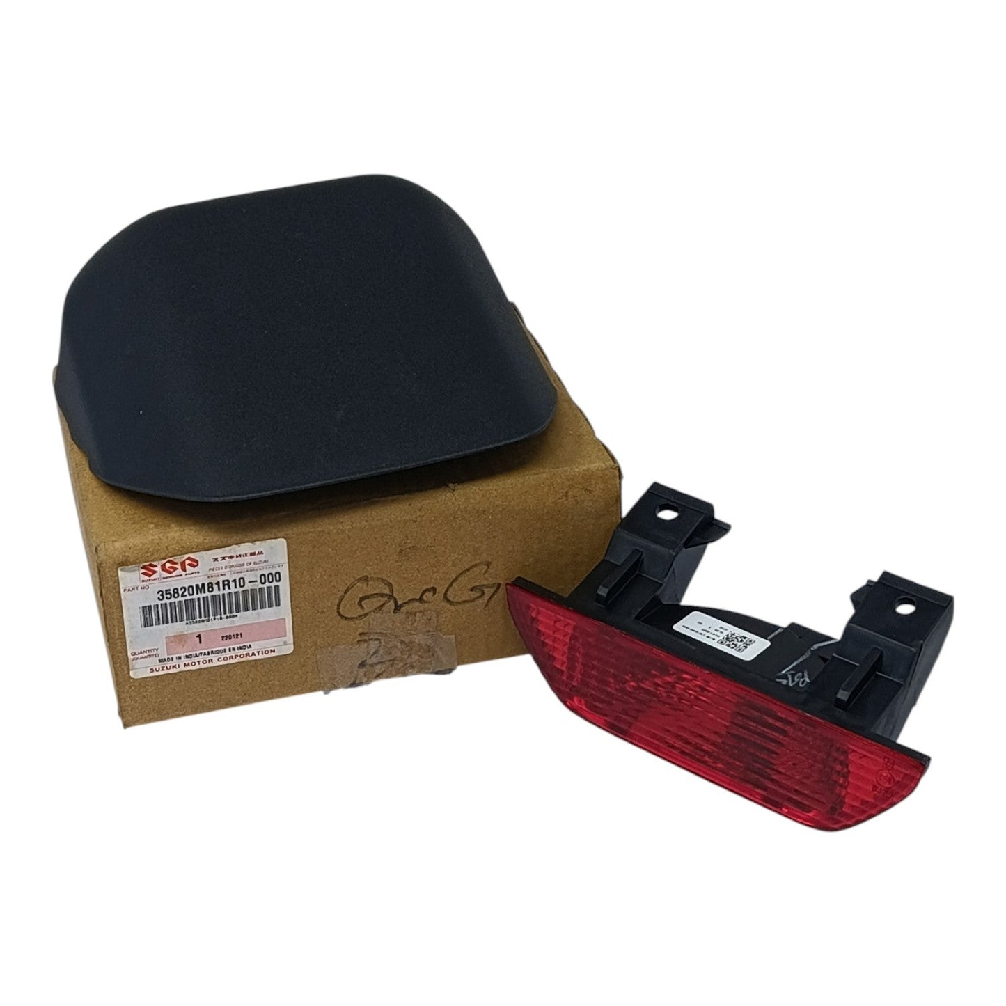 CONTENIDO DE CAJA DE STOP TRASERO SUPERIOR SUZUKI CELERIO 2021 2025 CON CODIGO OEM ORIGINAL